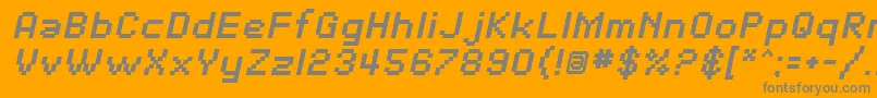 SfPixelateBoldOblique Font – Gray Fonts on Orange Background