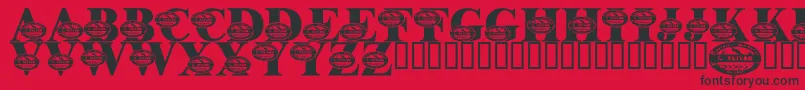 LmsSurviveTheOutback Font – Black Fonts on Red Background