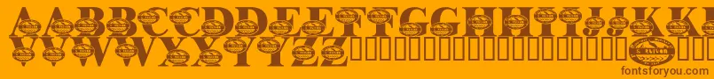 LmsSurviveTheOutback Font – Brown Fonts on Orange Background