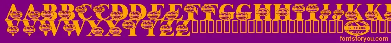 LmsSurviveTheOutback Font – Orange Fonts on Purple Background