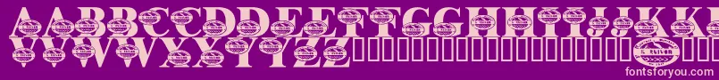 LmsSurviveTheOutback Font – Pink Fonts on Purple Background