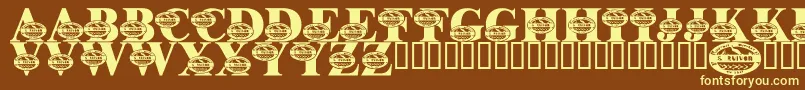 LmsSurviveTheOutback Font – Yellow Fonts on Brown Background