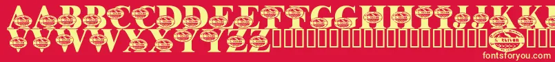 LmsSurviveTheOutback Font – Yellow Fonts on Red Background