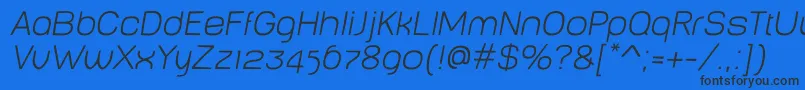 BabyMinethinOblique Font – Black Fonts on Blue Background