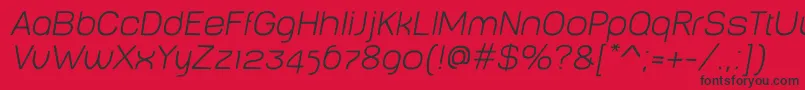 BabyMinethinOblique Font – Black Fonts on Red Background