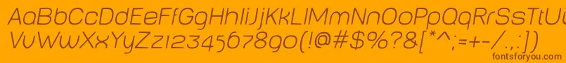 BabyMinethinOblique Font – Brown Fonts on Orange Background