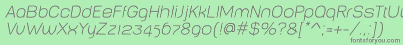 BabyMinethinOblique Font – Gray Fonts on Green Background