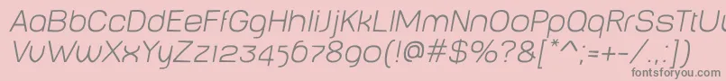 BabyMinethinOblique Font – Gray Fonts on Pink Background