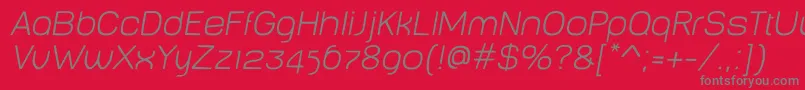 BabyMinethinOblique Font – Gray Fonts on Red Background