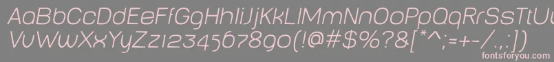 BabyMinethinOblique Font – Pink Fonts on Gray Background