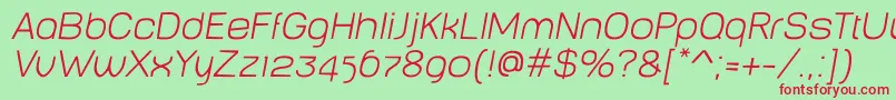 BabyMinethinOblique Font – Red Fonts on Green Background