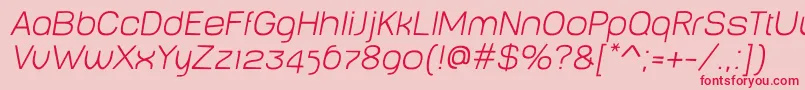 BabyMinethinOblique Font – Red Fonts on Pink Background