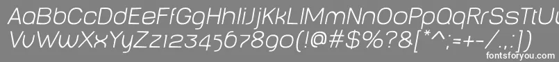 BabyMinethinOblique Font – White Fonts on Gray Background