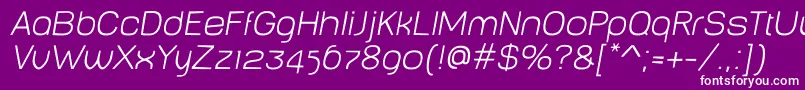 BabyMinethinOblique Font – White Fonts on Purple Background