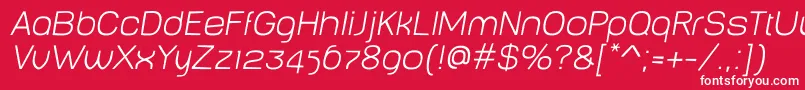 BabyMinethinOblique Font – White Fonts on Red Background