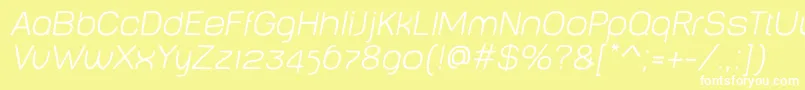 BabyMinethinOblique Font – White Fonts on Yellow Background