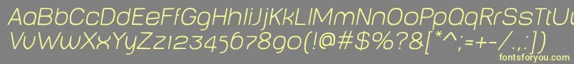 BabyMinethinOblique Font – Yellow Fonts on Gray Background