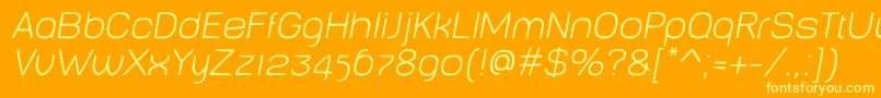 BabyMinethinOblique Font – Yellow Fonts on Orange Background