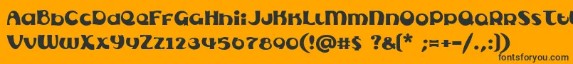 Subel Font – Black Fonts on Orange Background