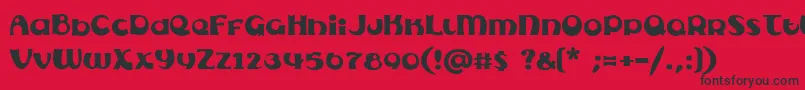 Subel Font – Black Fonts on Red Background