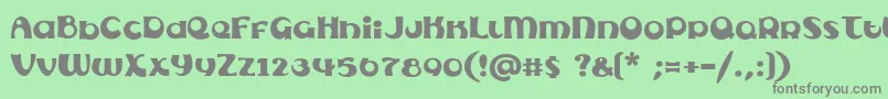 フォントSubel – 緑の背景に灰色の文字