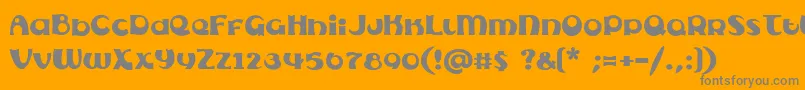 フォントSubel – オレンジの背景に灰色の文字