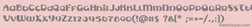 フォントSubel – ピンクの背景に灰色の文字