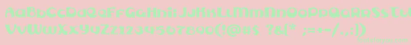 Subel Font – Green Fonts on Pink Background