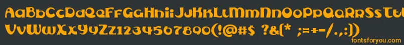 Шрифт Subel – оранжевые шрифты на чёрном фоне