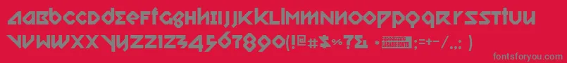Relishga Font – Gray Fonts on Red Background