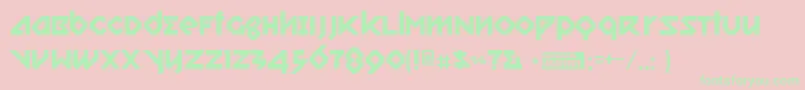 Relishga-fontti – vihreät fontit vaaleanpunaisella taustalla