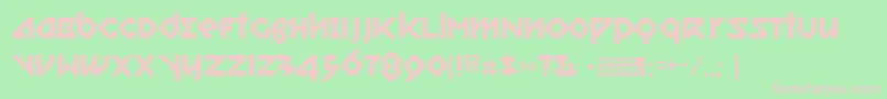 Relishga-fontti – vaaleanpunaiset fontit vihreällä taustalla