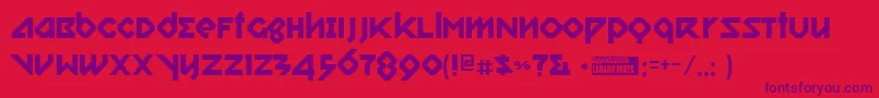 Relishga Font – Purple Fonts on Red Background