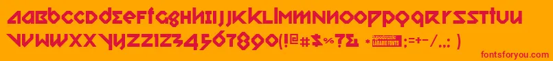 Relishga Font – Red Fonts on Orange Background