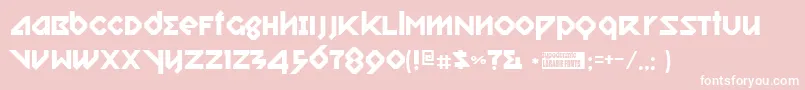 フォントRelishga – ピンクの背景に白い文字