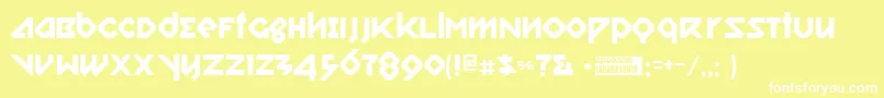 Relishga Font – White Fonts on Yellow Background