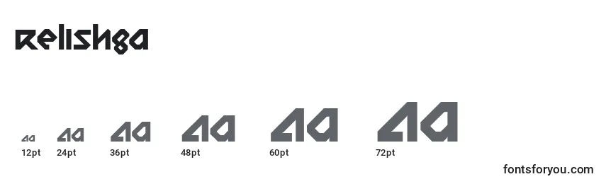 Relishga Font Sizes