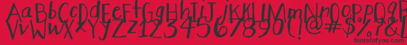 StretchyPants Font – Black Fonts on Red Background