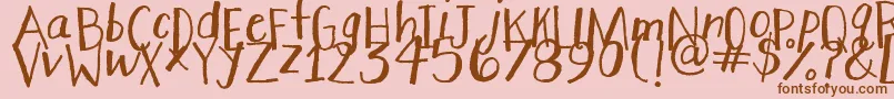 StretchyPants Font – Brown Fonts on Pink Background