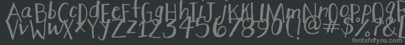 StretchyPants Font – Gray Fonts on Black Background