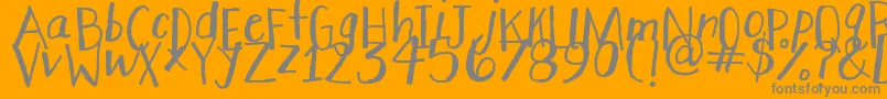 StretchyPants Font – Gray Fonts on Orange Background