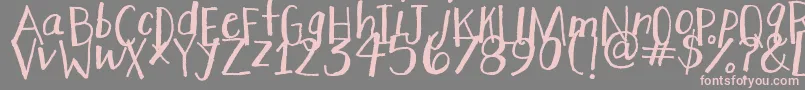 StretchyPants Font – Pink Fonts on Gray Background