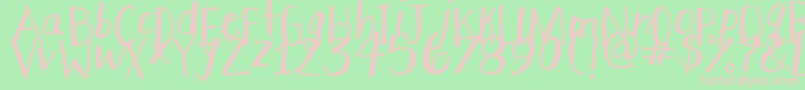 fuente StretchyPants – Fuentes Rosadas Sobre Fondo Verde