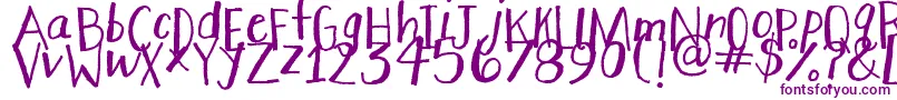 StretchyPants Font – Purple Fonts on White Background