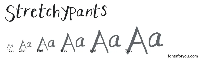 StretchyPants Font Sizes