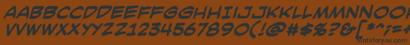 SmackattackBbBold Font – Black Fonts on Brown Background