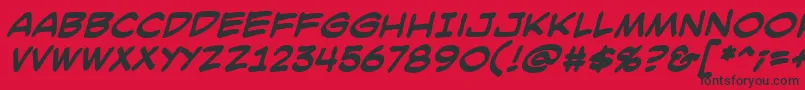 SmackattackBbBold Font – Black Fonts on Red Background