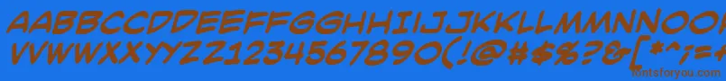 Шрифт SmackattackBbBold – коричневые шрифты на синем фоне