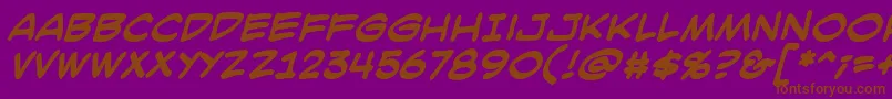 SmackattackBbBold Font – Brown Fonts on Purple Background