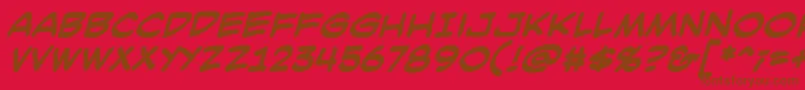フォントSmackattackBbBold – 赤い背景に茶色の文字